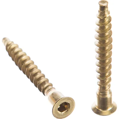 Шурупная стяжка Element 6,3x50 HEX латунированная 300 шт 271910