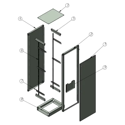 Корпус ВРУ ЭПМ сборный IP31 1800х450х450 мм 30559