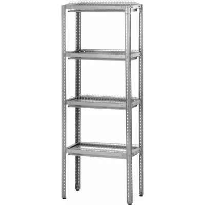 Стеллаж для сушки посуды ССПб - 1000x300x1600 Base (сетки стаканы - 2 шт.; сетки тарелки - 2 шт.; под. - 4 шт.) Mecon ССП-В10030160-2с-2т-4п