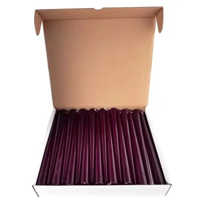 Коническая свеча MIR LIGHT HorizonCandle ЭКОНОМ h 250 мм, d 19 мм, 51 шт в упаковке, бордовая СС-68838