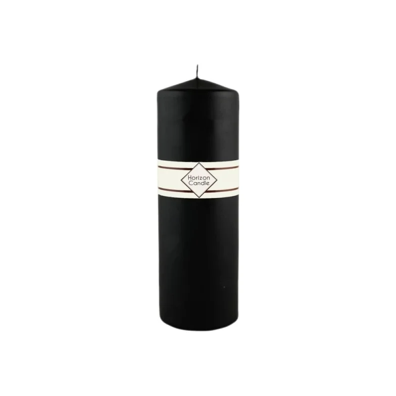 Свеча-столбик MIR LIGHT высота 200 мм диаметр 70 мм черная horizon candles 1/20 СС-800349