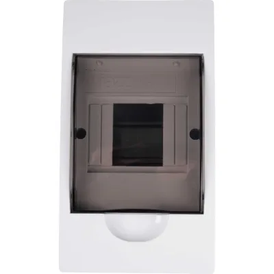 Щит распределительный бокс модульный навесной Jazzway PDB/W 1004 белый с прозрачной крышкой 4 модуля (ЩРН-П-4) IP41, 5071643