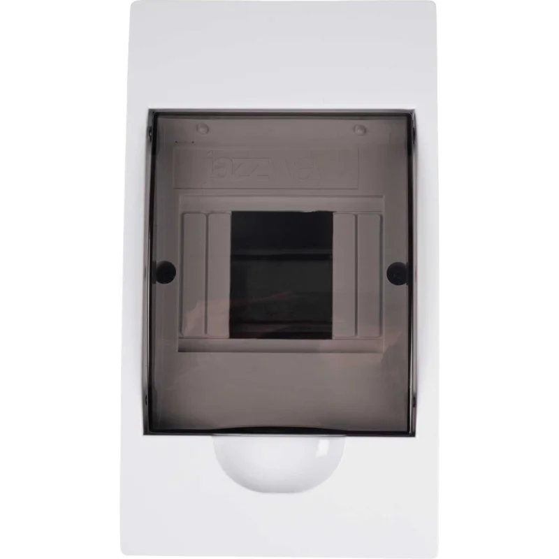 Щит распределительный бокс модульный навесной Jazzway PDB/W 1004 белый с прозрачной крышкой 4 модуля (ЩРН-П-4) IP41, 5071643