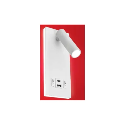 Светильник светодиодный IN HOME NOTA P1565-30USB-WH 15Вт 6500К с подсветкой 3000К USB type C белый 4690612060170