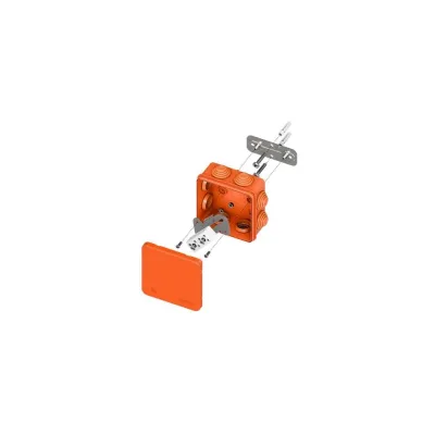 Коробка огнестойкая EKF E45, 85x85x40 мм, с клеммниками, 4 полюса, 0.5-10 мм2, IP55 HF plc-kmfr-85-410