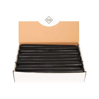 Коническая свеча MIR LIGHT HorizonCandle ЭКОНОМ h 250 мм, d 19 мм, 51 шт в упаковке, черная СС-68777