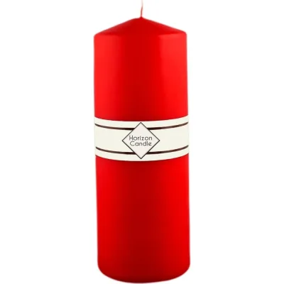 Свеча MIR LIGHT HorizonCandle СТОЛБИК h 200 мм, d 70 мм, красная СС-800363
