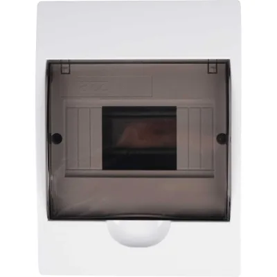 Щит распределительный бокс модульный навесной Jazzway PDB/W 1006 белый с прозрачной крышкой 6 модулей (ЩРН-П-6) IP41, 5071650