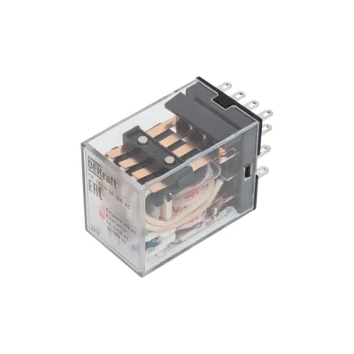 Промежуточное реле Dekraft ПР-120, 4 конт., LED, 3 А, 36 В, тип AC 23822DEK
