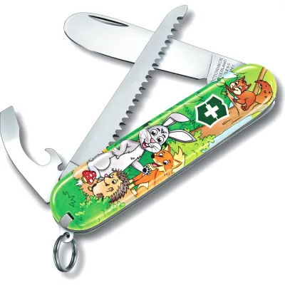 Нож Victorinox My First Rabbit Edition, 84 мм, 9 функций, зеленый 0.2373.E2