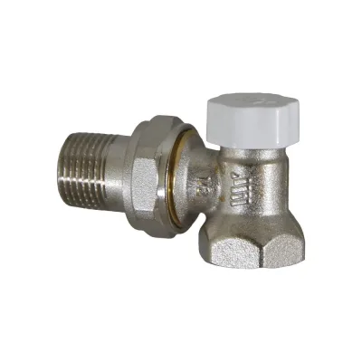 Кран для радиатора 1/2" угловой нижний латунный никелированный Millennium RKUN1212