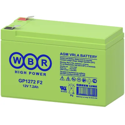 Аккумулятор WBR 12 В 7,2 Ач (GP1272 F2)