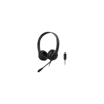 Наушники с микрофоном A4Tech HU-8 черный 2м накладные USB 1874958
