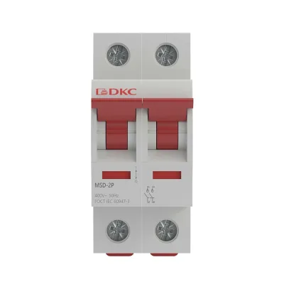 Выключатель нагрузки DKC Yon Max MSD 2P 63А 400 В на DIN-рейку (MSD-2P63)