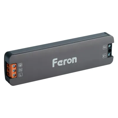 Трансформатор электронный для светодиодной ленты FERON 100W 24V 123х33.8х13мм IP20 (драйвер), LB010 , 53146