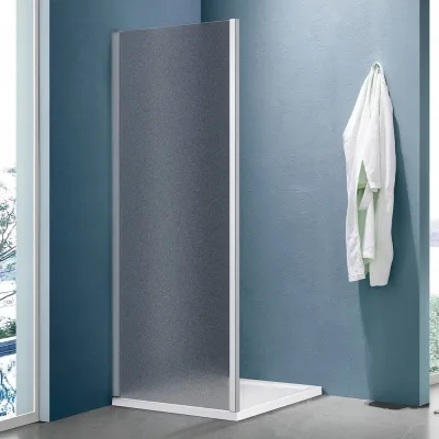 Боковая часть душевого ограждения SANTREK AQUA Lea SP-900-G-Brushed 900x1850 мм, стекло Грейп 5 мм, профиль сатин 346617