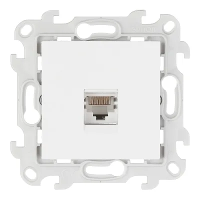 Розетка компьютерная Simon 24 Harmonie встраиваемая белая RJ45 (2410598-030)
