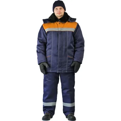 Зимний костюм URSUS ВЬЮГА темно-синий/оранжевый КОС801-030; 44-46, 182-188