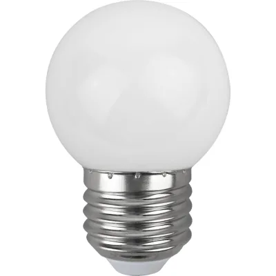 Светодиодная лампа ЭРА ERAW45E27 LED Р451WE27, шар, 4SMD, 1W, E27, для белтлайт, 10/100/6000, белый Б0049577