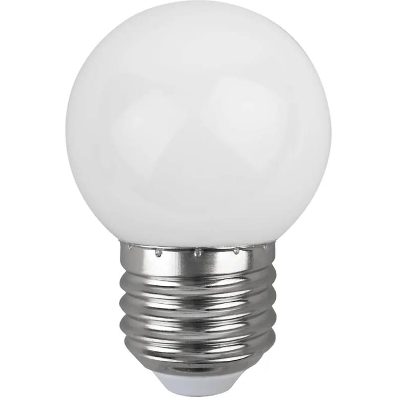 Светодиодная лампа ЭРА ERAW45E27 LED Р451WE27, шар, 4SMD, 1W, E27, для белтлайт, 10/100/6000, белый Б0049577