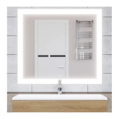 Зеркало для ванной с подсветкой uperwood Barsa_90х80 см, LED подсветка, сенсорный выключатель, антизапотевание 2930205445