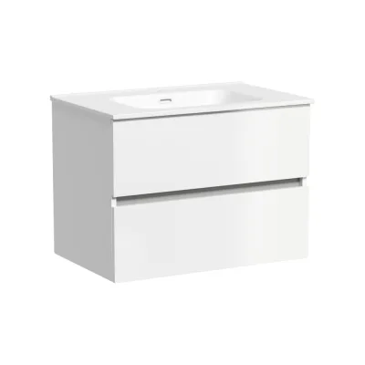 Тумба подвесная Sancos Urban 690x450x550, 2 ящика с доводчиками, белый глянец, UR70W