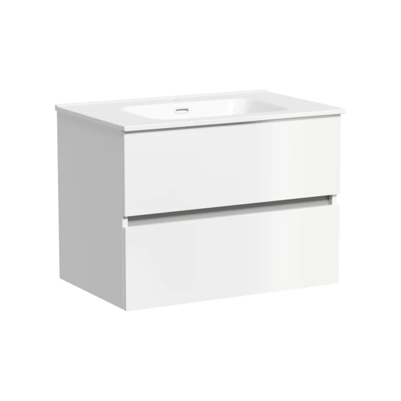 Тумба подвесная Sancos Urban 690x450x550, 2 ящика с доводчиками, белый глянец, UR70W