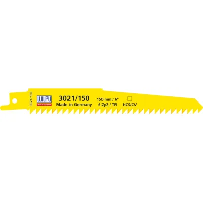 Полотно по древесине 3021/150 (5 шт; 150х19х1.27 мм; 130 мм; 6 TPI) WILPU 1221500005