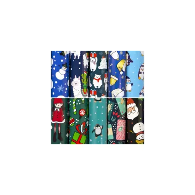Новогодняя упаковочная бумага Snow Fun Золотая сказка, 70x100 см, 10 дизайнов ассорти 50 шт 591911