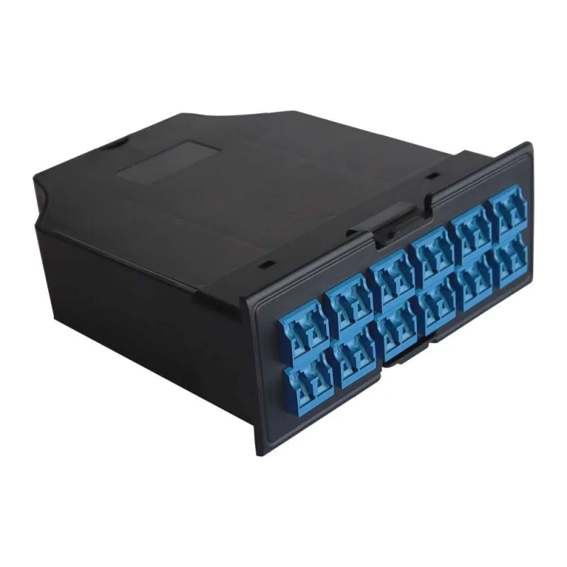 Кассета TopLan MPO OS2, для модульной панели TOP-FRM-PP-STP/1U, 24xLC, тип B, низкие потери, черная TOP-FRM-IN-2MB-24LC/OS2