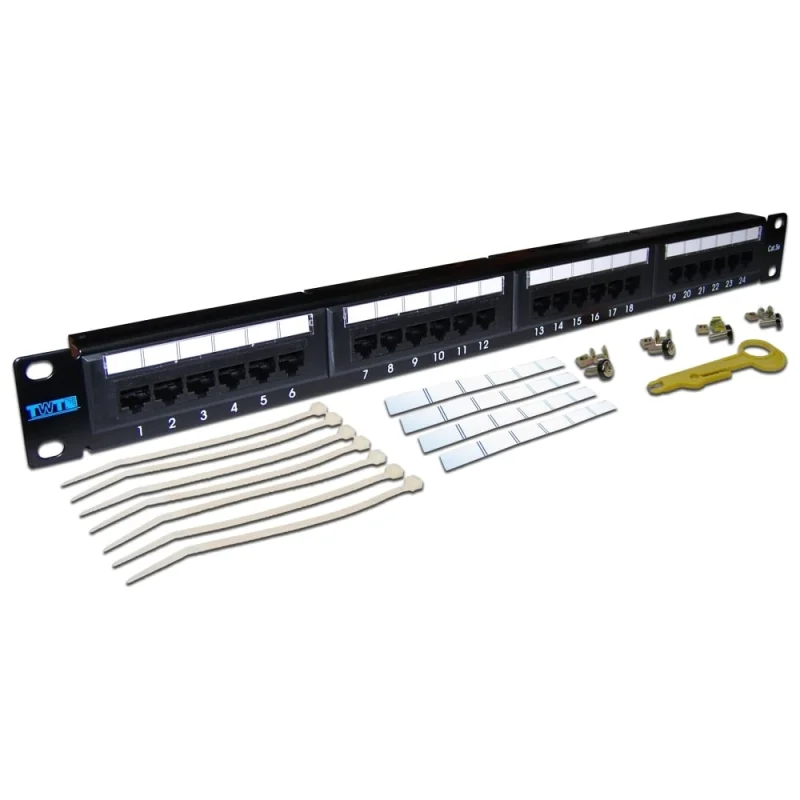 Патч-панель TWT 19, 24 порта RJ-45, категория 5e, UTP, 1U, PP24UTP