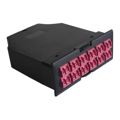 Кассета TopLan MPO OM4, для модульной панели TOP-FRM-PP-STP/1U, 24xLC, тип B, низкие потери, черная TOP-FRM-IN-2MB-24LC/OM4