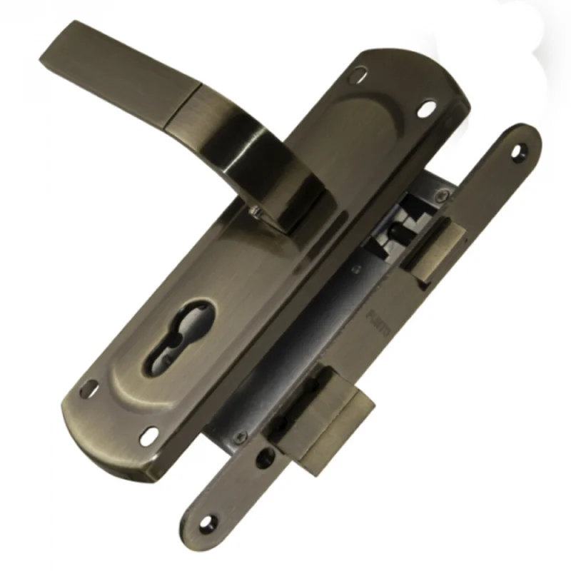 Замок врезной Punto LOCKSET25.ORION.5558-1 AB для входной двери под цилиндр бронза