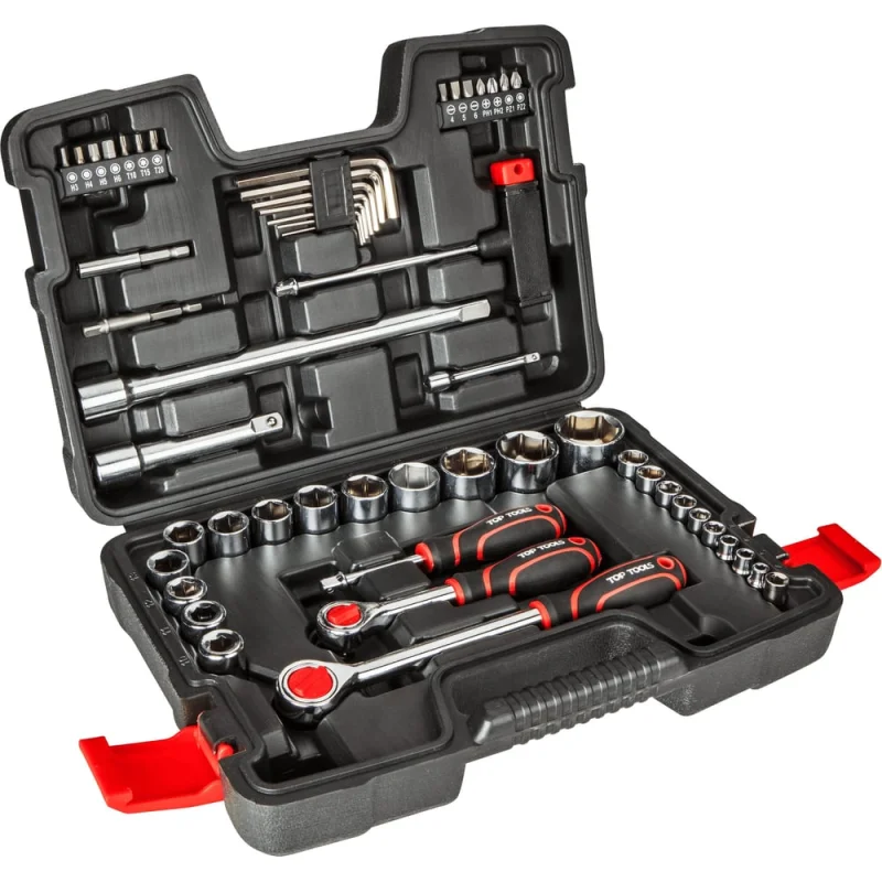 Набор бит и головок 1/4, 1/2, 53 шт. Top Tools 38D530