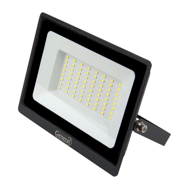 Светодиодный уличный прожектор General Lighting Systems 179*125*27мм, General GTAB-70BT-IP65-6500, 70Вт, 6500К, 6500Лм, металл 403379