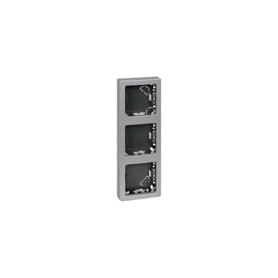 Вертикальная рамка Simon S73 Loft, 3 поста, 75х217мм, алюминий 73631-63