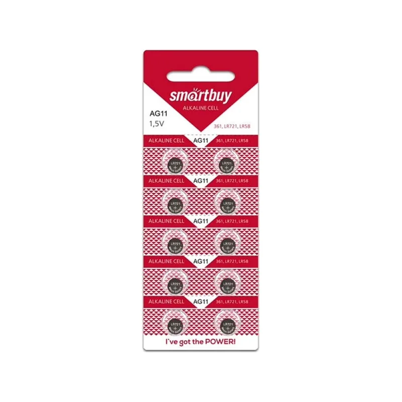 ΠΠ°ΡΠ°ΡΠ΅ΠΉΠΊΠ° Smartbuy ΡΠ°ΡΠΎΠ²Π°Ρ ag11-10b (100/2000) ΡΠΏΠ°ΠΊΠΎΠ²ΠΊΠ° 10 ΡΡ. SBBB-AG11-10B