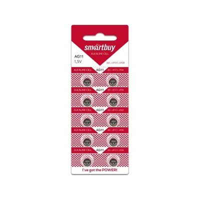 Батарейка Smartbuy часовая ag11-10b (100/2000) упаковка 10 шт. SBBB-AG11-10B
