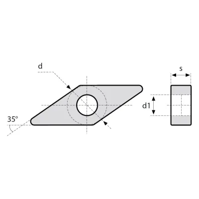 Пластина твердосплавная токарная VNMG160404-PF CR40 Debever Machining Solutions VNMG160404PFCR40