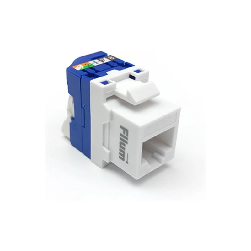 Модуль Keystone RJ45 UTP FL-KJT-U6-WT Cat 6, Toolless, 180 градусов, белый Filum 00-01209895