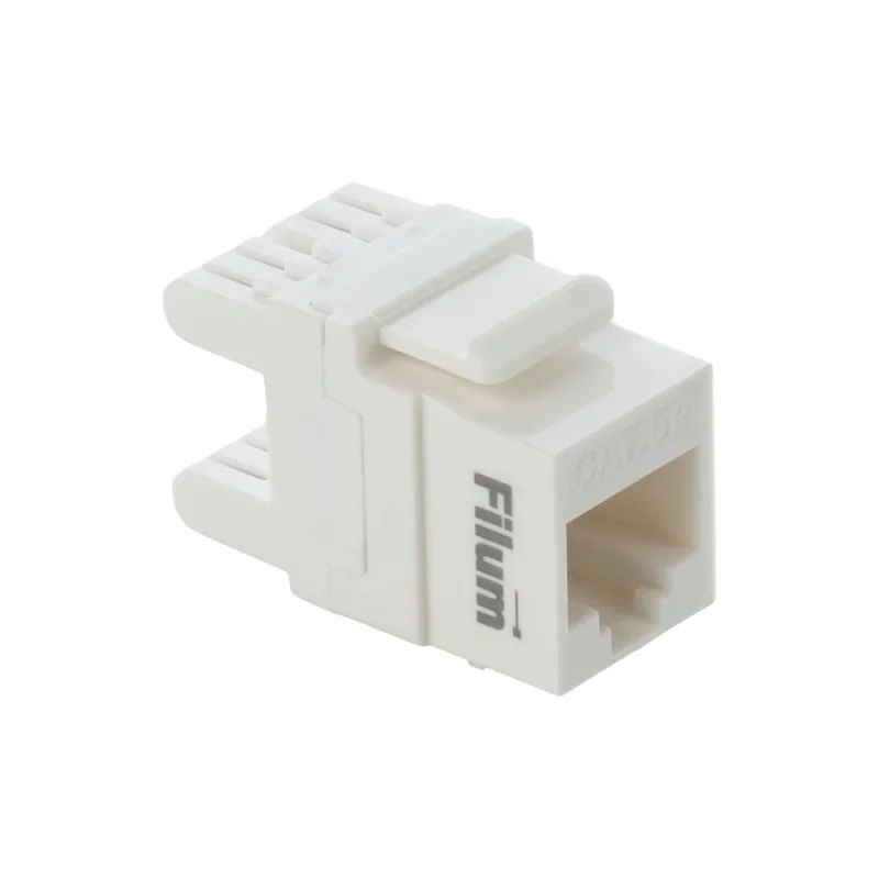 Модуль Keystone RJ45 UTP FL-KJ-U5E-WT-180 Cat 5e, Dual IDC (110/KRONE), 180 градусов, белый Filum 00-01209885