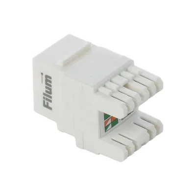 Модуль Keystone RJ45 UTP FL-KJ-U6-WT-180 Cat 6, Dual IDC (110/KRONE), 180 градусов, белый Filum 00-01209886
