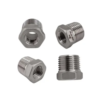 Футорка НР/ВР NEWKEY ДУ 15x8 (1/2 x 1/4 дюйма), нержавеющая сталь AISI 304, PN16, 4 шт. NAB4-NK-FHB15x8/4