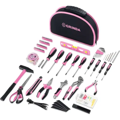 Универсальный набор инструмента Grinda Pink Tools 165 предм 22109