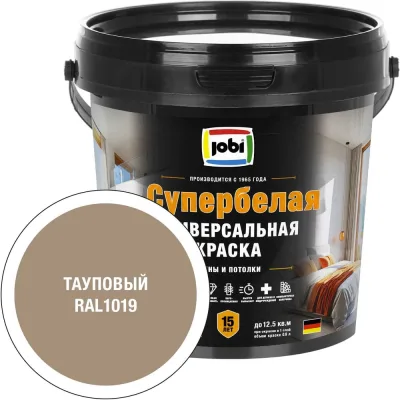 ΠΡΠ°ΡΠΊΠ° ΠΈΠ½ΡΠ΅ΡΡΠ΅ΡΠ½Π°Ρ Π²ΡΡΠΎΠΊΠΎΡΠΊΡΡΠ²ΠΈΡΡΠ°Ρ SuperWeiss ΡΠ²Π΅Ρ Π’Π°ΡΠΏΠΎΠ²ΡΠΉ RAL 1019 0,9 Π» JOBI 37430