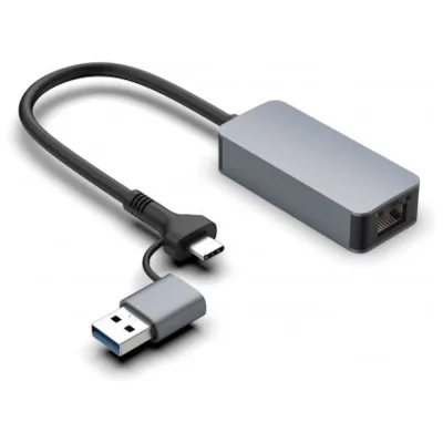 Адаптер USB 3.2 на Ethernet 5G KS-is 2 в 1 KS-899