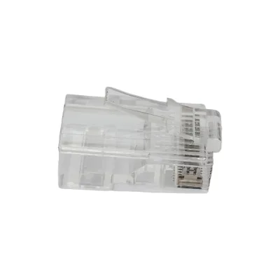 Коннектор NETLAN RJ45/8P8C, Кат.5e, 3мкд, универсальный, под 0,47-0,51мм, неэкранированный, 100 шт. EC-UP8P8C-5E-003-TR-100
