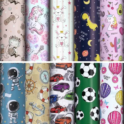 Упаковочная бумага For Kids Золотая сказка, 70x100 см, 10 дизайнов ассорти 50 шт 591918