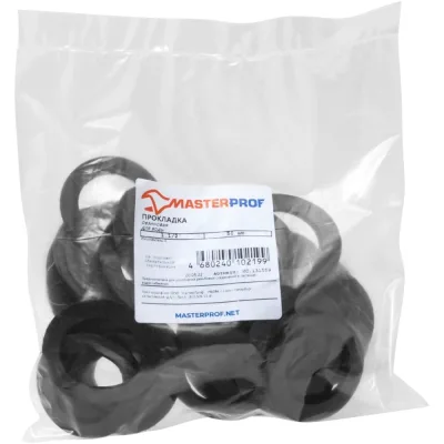 Прокладка MasterProf 1.1/2" резиновая для воды 46х30х2 мм (50 шт.) ИС.131559