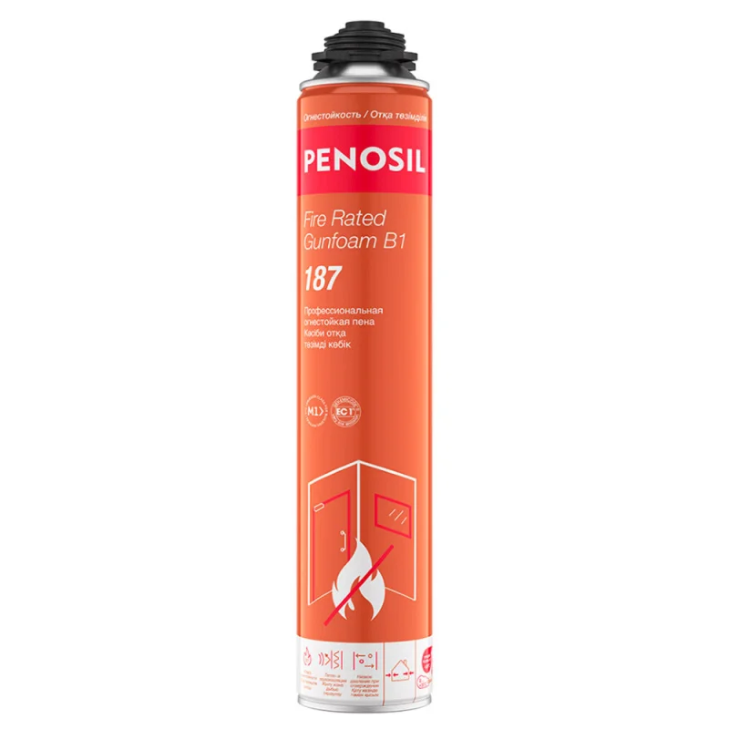 Пена монтажная профессиональная Penosil Premium Fire Rated GunFoam B1 187 огнеупорная 720 мл